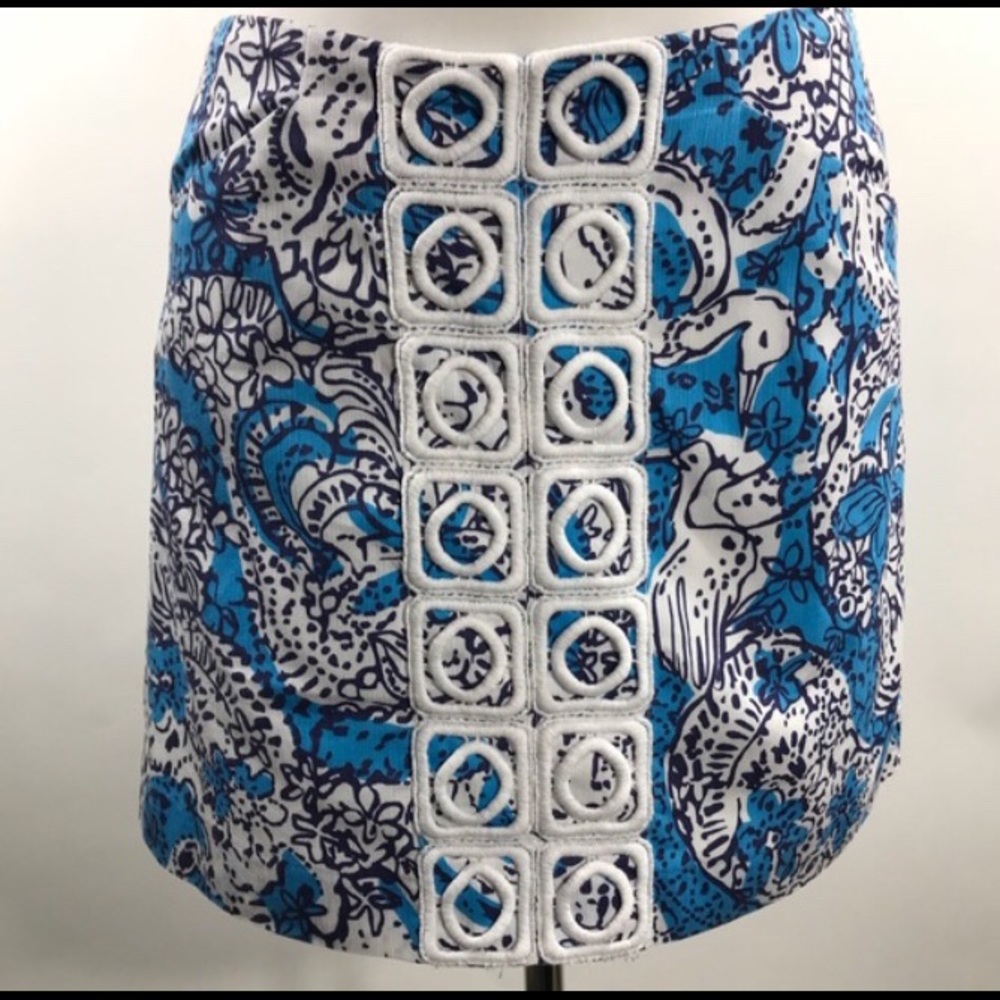 Lilly Pulitzer Blue Bird Print Skort